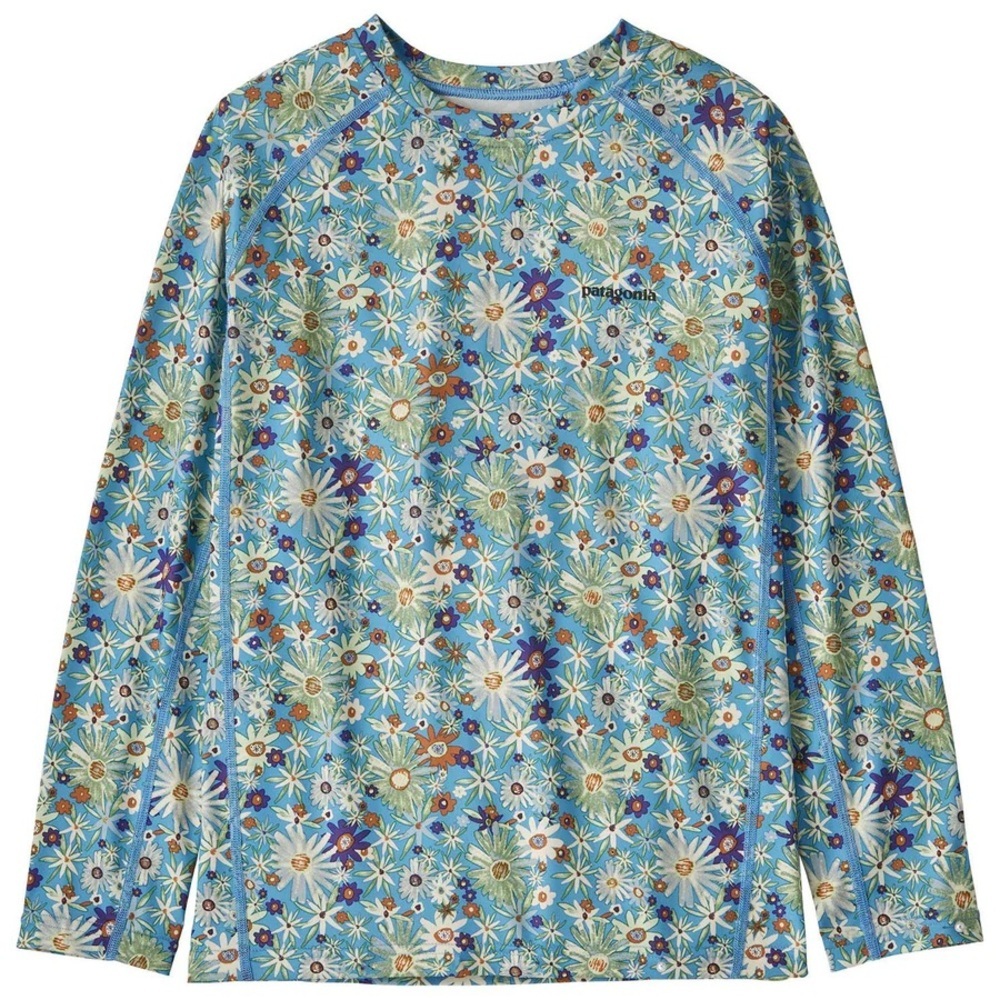 Patagonia Capilene Silkweight floral rashguard top